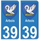 39 Arbois autocollant plaque blason armoiries stickers département ville