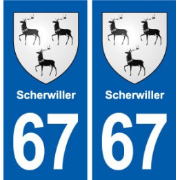 67 Scherwiller blason autocollant plaque stickers ville