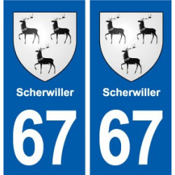 67 Scherwiller blason autocollant plaque stickers ville