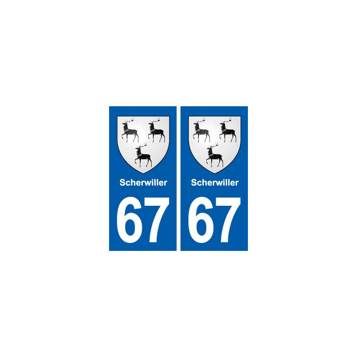 67 Scherwiller blason autocollant plaque stickers ville