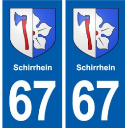 67 Schirrhein blason autocollant plaque stickers ville