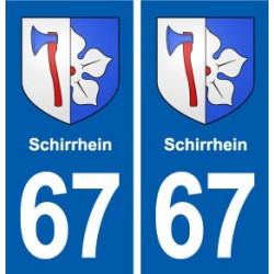 67 Schirrhein blason autocollant plaque stickers ville