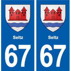 67 Seltz blason autocollant plaque stickers ville