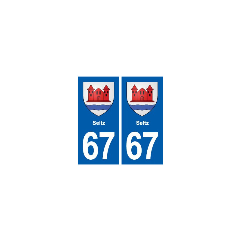 67 Seltz blason autocollant plaque stickers ville