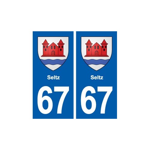 67 Seltz blason autocollant plaque stickers ville