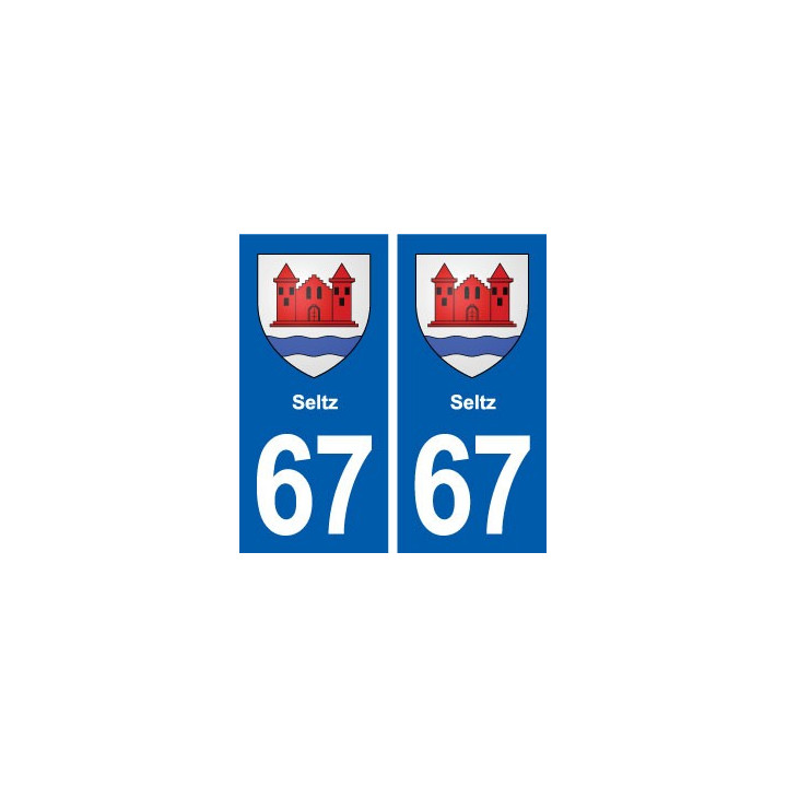 67 Seltz blason autocollant plaque stickers ville
