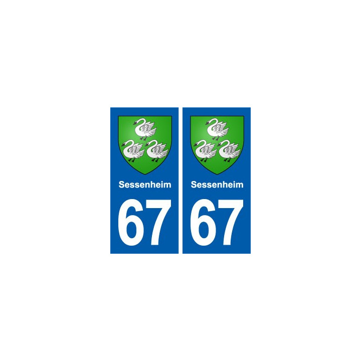 67 Sessenheim blason autocollant plaque stickers ville