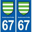 67 Soultz-sous-Forêts blason autocollant plaque stickers ville