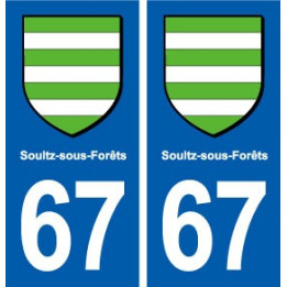 67 Soultz-sous-Forêts blason autocollant plaque stickers ville