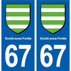 67 Soultz-sous-Forêts blason autocollant plaque stickers ville