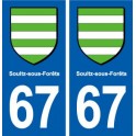 67 Soultz-sous-Forêts blason autocollant plaque stickers ville
