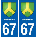 67 Weitbruch  blason autocollant plaque stickers ville