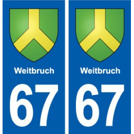 67 Weitbruch  blason autocollant plaque stickers ville