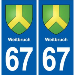 67 Weitbruch  blason autocollant plaque stickers ville
