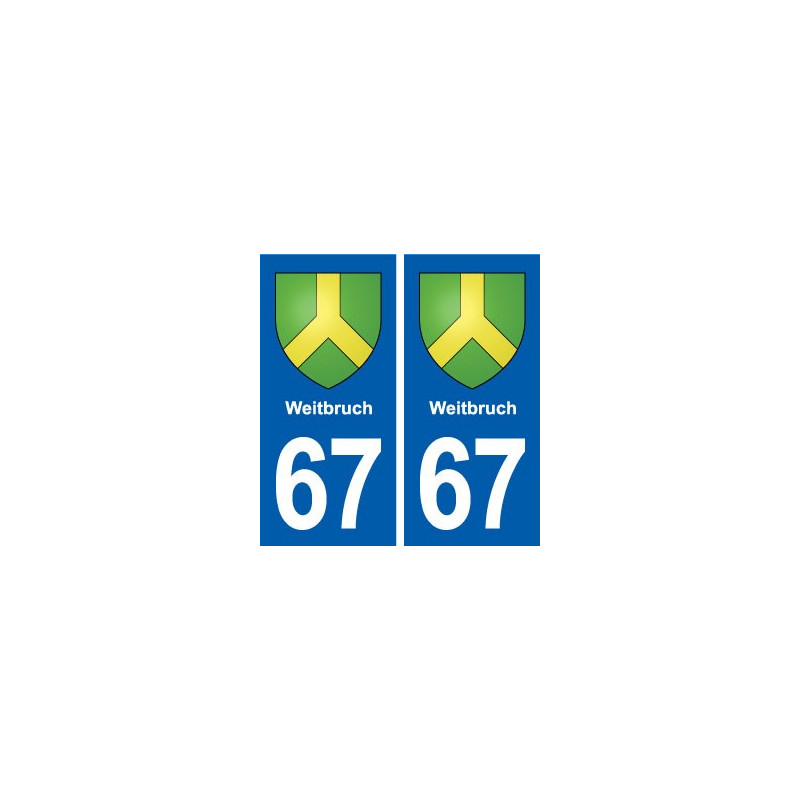 67 Weitbruch  blason autocollant plaque stickers ville