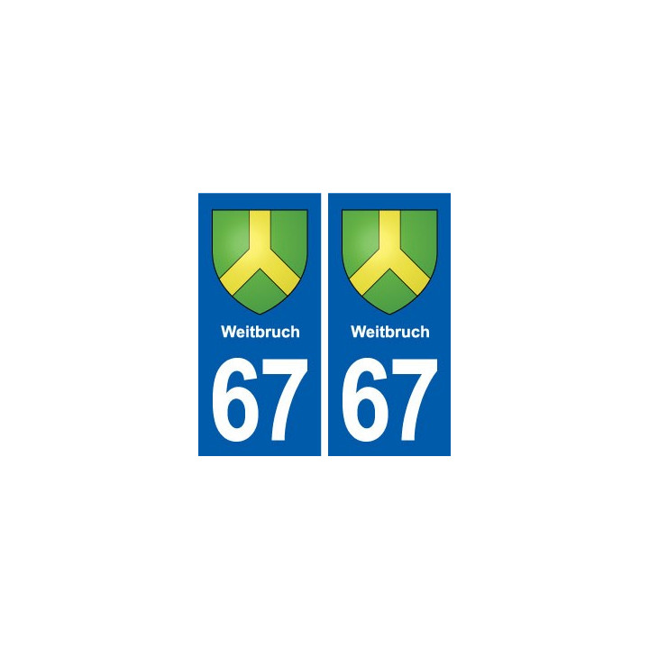 67 Weitbruch  blason autocollant plaque stickers ville