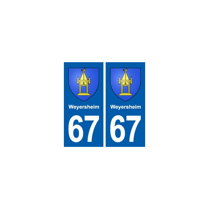 67 Weyersheim blason autocollant plaque stickers ville