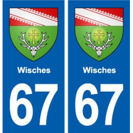 67 Wisches blason autocollant plaque stickers ville