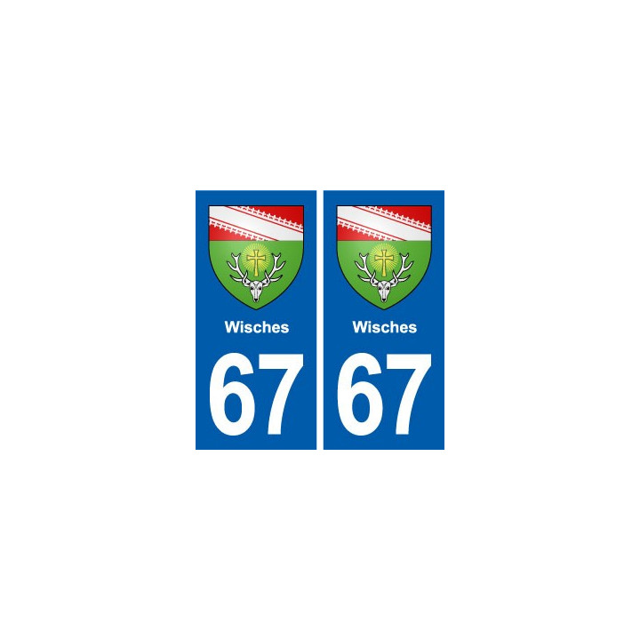67 Wisches blason autocollant plaque stickers ville