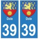 39 Dole autocollant plaque blason armoiries stickers département