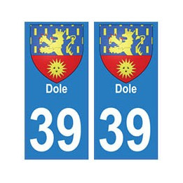 39 Dole autocollant plaque blason armoiries stickers département