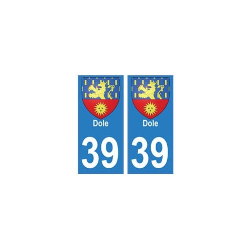 39 Dole autocollant plaque blason armoiries stickers département