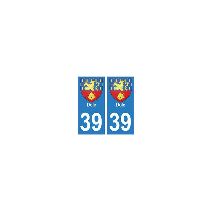 39 Dole autocollant plaque blason armoiries stickers département