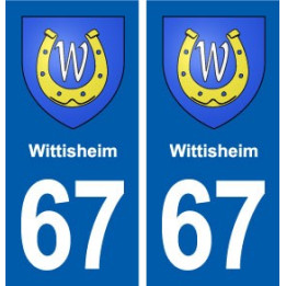 67 Wittisheim blason autocollant plaque stickers ville