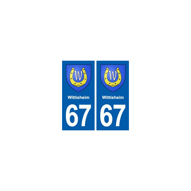 67 Wittisheim blason autocollant plaque stickers ville