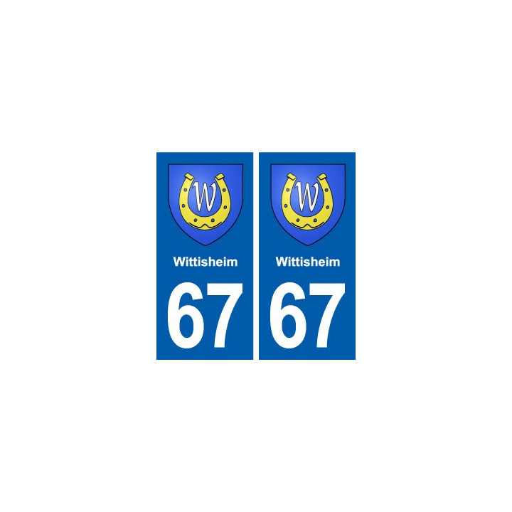 67 Wittisheim blason autocollant plaque stickers ville