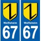 67 Wolfisheim blason autocollant plaque stickers ville