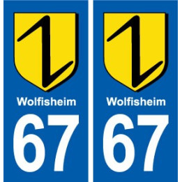 67 Wolfisheim blason autocollant plaque stickers ville