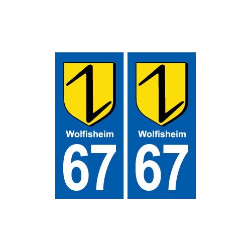 67 Wolfisheim blason autocollant plaque stickers ville