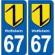 67 Wolfisheim blason autocollant plaque stickers ville