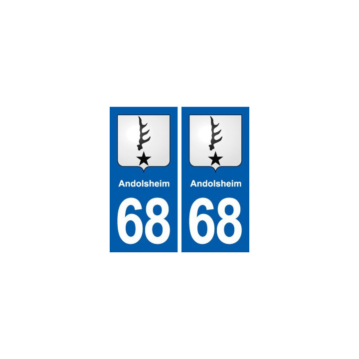 68 Andolsheim blason autocollant plaque stickers ville