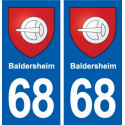 68 Baldersheim blason autocollant plaque stickers ville