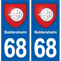 68 Baldersheim blason autocollant plaque stickers ville