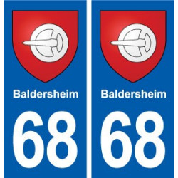 68 Baldersheim blason autocollant plaque stickers ville