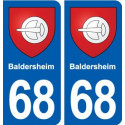 68 Baldersheim blason autocollant plaque stickers ville