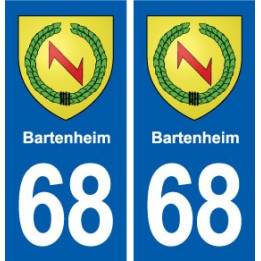 68 Bartenheim blason autocollant plaque stickers ville