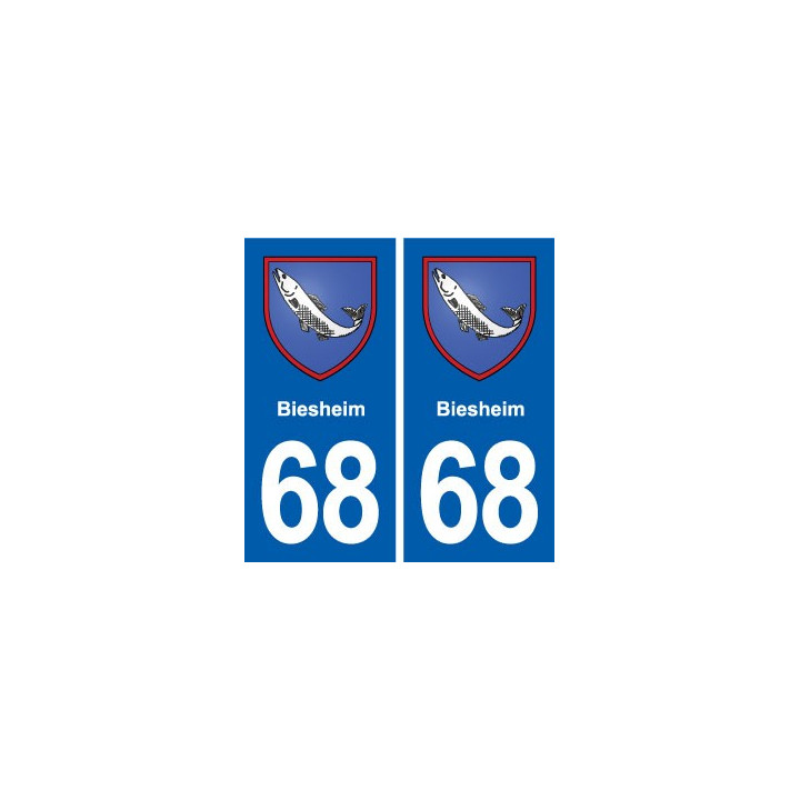 68 Biesheim blason autocollant plaque stickers ville