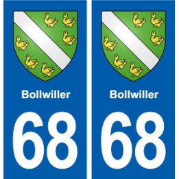 68 Bollwiller blason autocollant plaque stickers ville