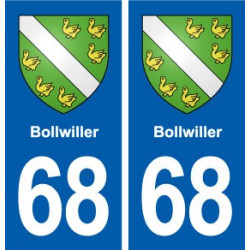 68 Bollwiller blason autocollant plaque stickers ville