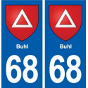 68 Buhl blason autocollant plaque stickers ville
