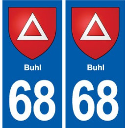 68 Buhl blason autocollant plaque stickers ville