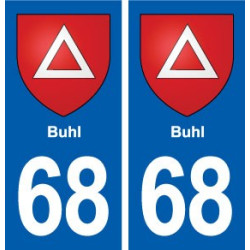 68 Buhl blason autocollant plaque stickers ville