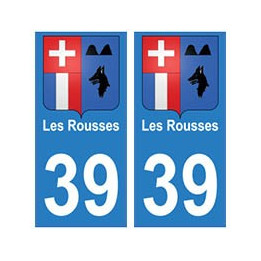 39 Les Rousses autocollant plaque blason armoiries stickers département