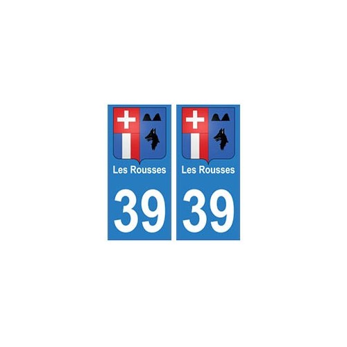 39 Les Rousses autocollant plaque blason armoiries stickers département