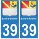 39 Lons-le-Saunier autocollant plaque blason armoiries stickers département ville
