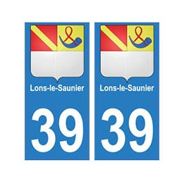 39 Lons-le-Saunier autocollant plaque blason armoiries stickers département ville